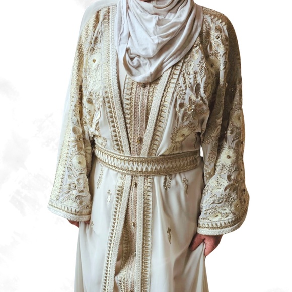 Handmade Dresses & Skirts - Luxurious Moroccan Handmade Embroidered Caftan